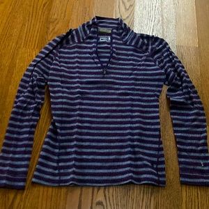 Women’s Smartwool Pullover Purple+Dark Blue